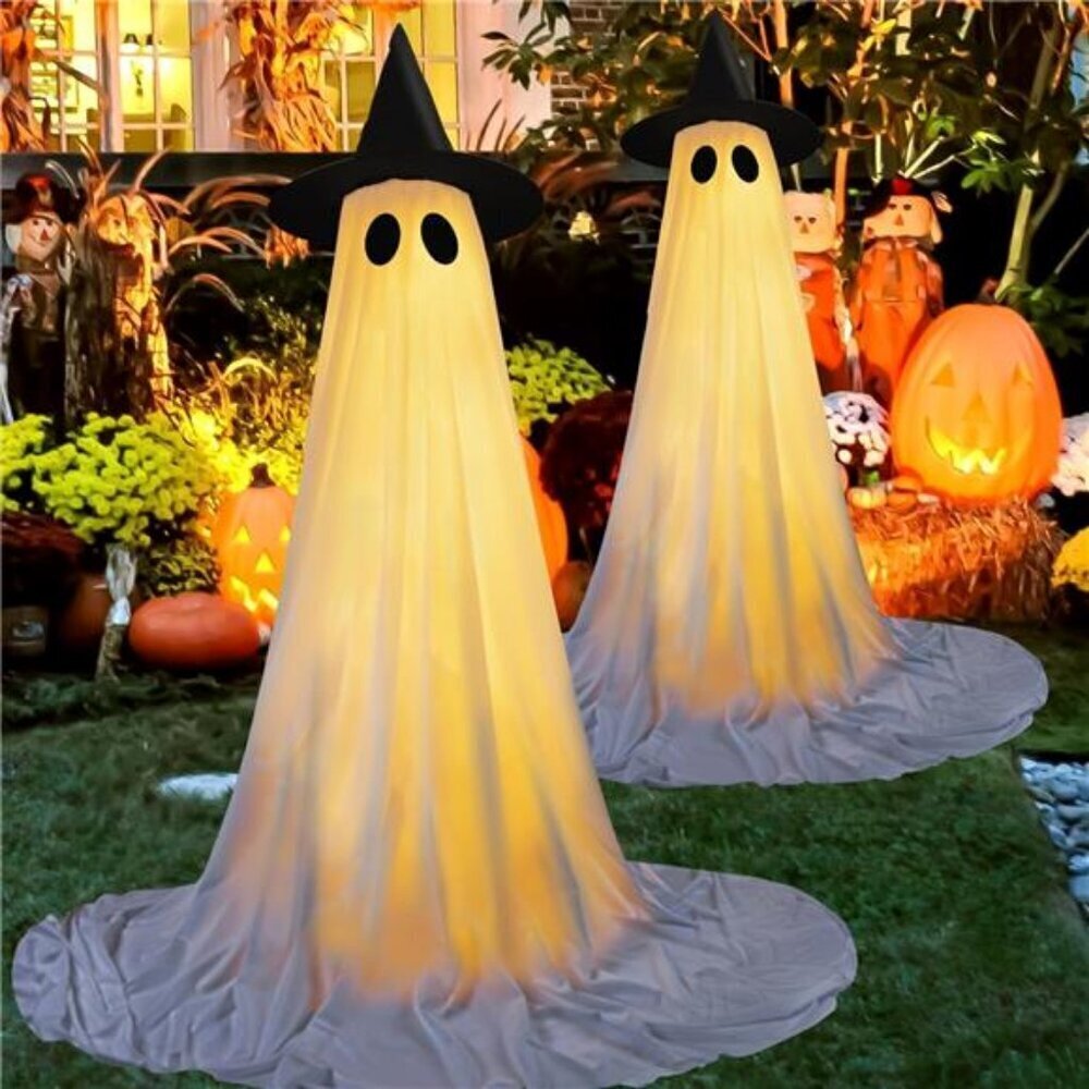 Light Up Ghost Outdoor Halloween Decor 2 Pack